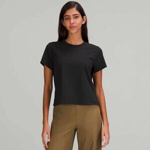 LULULEMON Classic-Fit Cotton-Blend T-Shirt No Size Tag Check Measurements